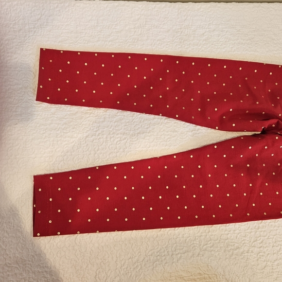 OBO EUC Mini Biden Red/Gold Leggings Size 5 - Picture 5 of 5